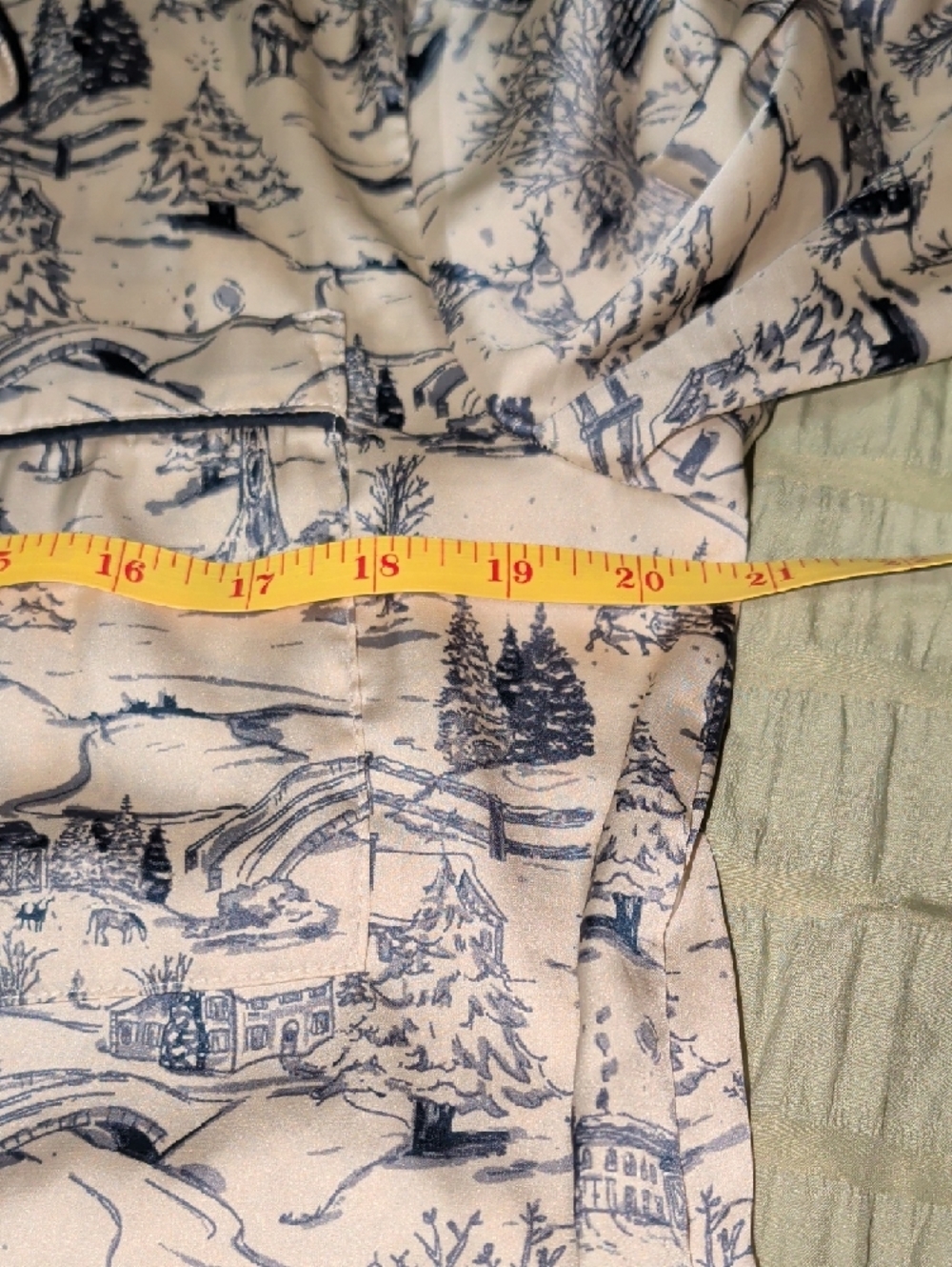Abercrombie & Fitch Blue and Cream Toile Sleep Shirt Pajama Set - Picture 8 of 16